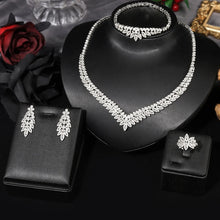 Load image into Gallery viewer, 4-piece Cubic Zirconia Bridal Jewelry Set