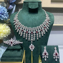 Load image into Gallery viewer, Famous Brand 4pcs Bridal Zirconia Full Jewelry Sets