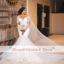Load image into Gallery viewer, African Sheer Wedding Dresses