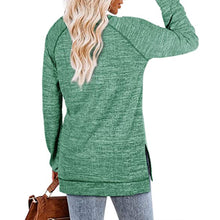 Load image into Gallery viewer, Casual Long Sleeve Solid Split Tops