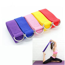 Load image into Gallery viewer, Yoga Stretch Strap D-Ring Belt