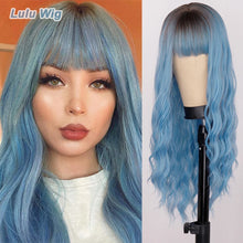 Load image into Gallery viewer, Synthetic Long Multi-Colour Curly Wig with Bangs