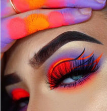 Load image into Gallery viewer, Matte Neon Fluorescent Pigment Eyeshadow Palette