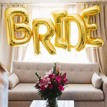 Load image into Gallery viewer, Metallic Bride Letter Wedding Balloons