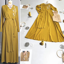 Load image into Gallery viewer, Diamonds Flower Kaftan Abaya