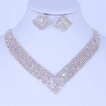 Load image into Gallery viewer, Crystal Bridal Wedding Jewelry Sets
