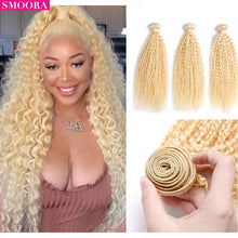 Load image into Gallery viewer, Blond Curly Brazilian Hair Bundle