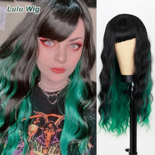 Load image into Gallery viewer, Synthetic Long Multi-Colour Curly Wig with Bangs