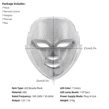 Load image into Gallery viewer, 7 Color LED Facial Mask Light Photon Therapy