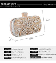 Load image into Gallery viewer, Diamond Evening Clutch Bag