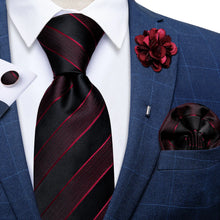 Load image into Gallery viewer, Assorted Neck Ties with Pocket Square Cufflinks and Boutonnière