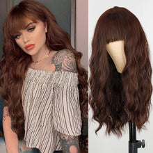 Load image into Gallery viewer, Synthetic Long Multi-Colour Curly Wig with Bangs