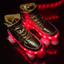 Load image into Gallery viewer, New Style Luminous 4-Wheel Roller Skates