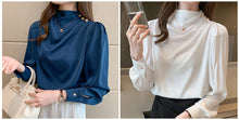 Load image into Gallery viewer, Puff Sleeve Satin Shirt