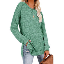 Load image into Gallery viewer, Casual Long Sleeve Solid Split Tops
