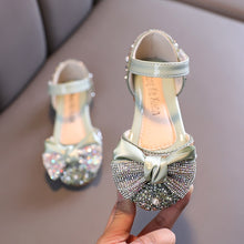 Load image into Gallery viewer, Rhinestone Bow Princess Dance Shoes