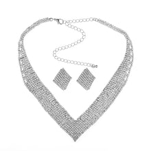 Load image into Gallery viewer, Crystal Bridal Wedding Jewelry Sets