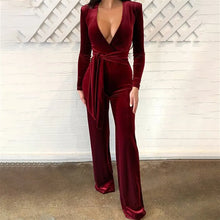 Load image into Gallery viewer, One Piece Velvet Jumpsuit