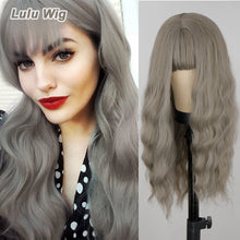 Load image into Gallery viewer, Synthetic Long Multi-Colour Curly Wig with Bangs