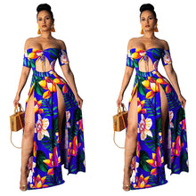 Load image into Gallery viewer, Sexy Floral Long Slit Dresses