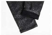 Load image into Gallery viewer, High Waist Leopard Pu Leather Pants