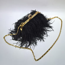 Load image into Gallery viewer, Designer Ostrich Fur Feather Clutch Bag