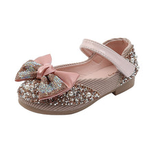 Load image into Gallery viewer, Rhinestone Bow Princess Dance Shoes