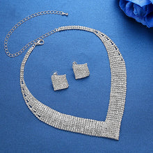 Load image into Gallery viewer, Crystal Bridal Wedding Jewelry Sets