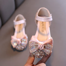 Load image into Gallery viewer, Rhinestone Bow Princess Dance Shoes