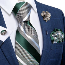 Load image into Gallery viewer, Assorted Neck Ties with Pocket Square Cufflinks and Boutonnière