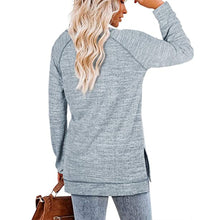 Load image into Gallery viewer, Casual Long Sleeve Solid Split Tops