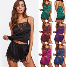 Load image into Gallery viewer, Sexy Satin Lace Pajamas