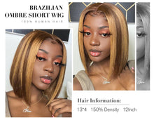 Load image into Gallery viewer, Brazilian Straight Colored Human Hair Wig