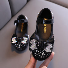 Load image into Gallery viewer, Rhinestone Bow Princess Dance Shoes