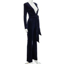 Load image into Gallery viewer, One Piece Velvet Jumpsuit