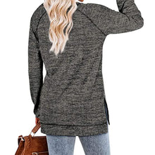Load image into Gallery viewer, Casual Long Sleeve Solid Split Tops