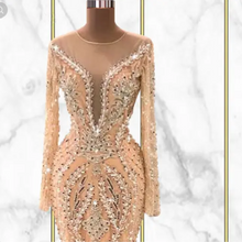 Load image into Gallery viewer, Nude Mermaid Elegant Dress