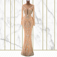 Load image into Gallery viewer, Nude Mermaid Elegant Dress