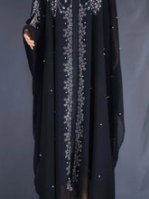 Load image into Gallery viewer, Bat Sleeve Abaya Diamond Kaftan Abaya