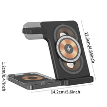 Load image into Gallery viewer, Magnetic Wireless Charging Stand for iPhone 15/14/13/12, iWatch Ultra/8/7/6/5, AirPods 3/2/Pro, Samsung