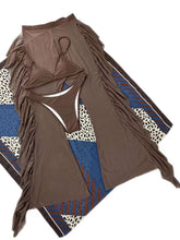 Load image into Gallery viewer, 3-Piece Floral Print Knot Front Bikinis