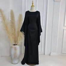Load image into Gallery viewer, Satin Butterfly Abaya with Inside Belt