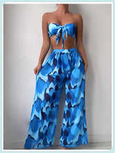 Load image into Gallery viewer, 3-Piece Floral Print Knot Front Bikinis