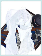 Load image into Gallery viewer, 3-Piece Floral Print Knot Front Bikinis