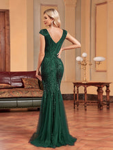 Load image into Gallery viewer, Sleeveless Sequin Evening Dress