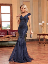 Load image into Gallery viewer, Sleeveless Sequin Evening Dress