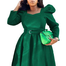 Load image into Gallery viewer, Short Sleeve Split bodycon ruffles midi prom Dress