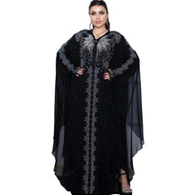 Load image into Gallery viewer, Bat Sleeve Abaya Diamond Kaftan Abaya