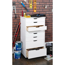 Load image into Gallery viewer, White 7-Drawer Storage Cabinet