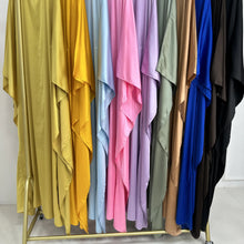 Load image into Gallery viewer, Satin Butterfly Abaya with Inside Belt